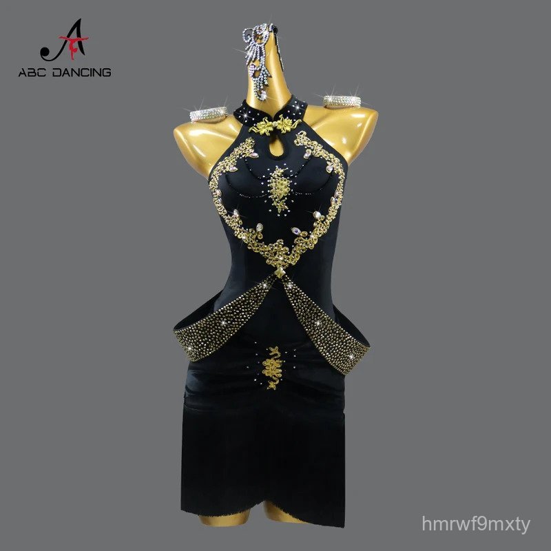 Latin Dance Dress Womens Ballroom Suit Chinese Style Costume Stage Clothes Sexy Girls Dancewear Eleg