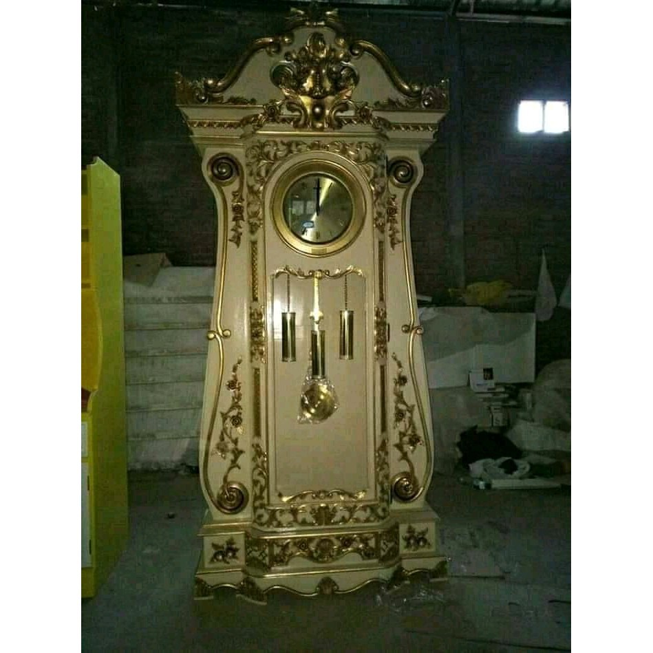 Lemari Jam Lonceng Jati Finishing hrga pengrajin FNM0791 FG2