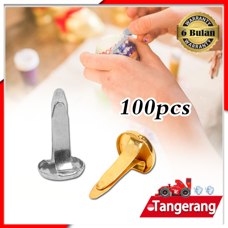100pcs File Fastener Stainless / Paper Fastener Split Pins / Paku Belah Pengikat Kertas