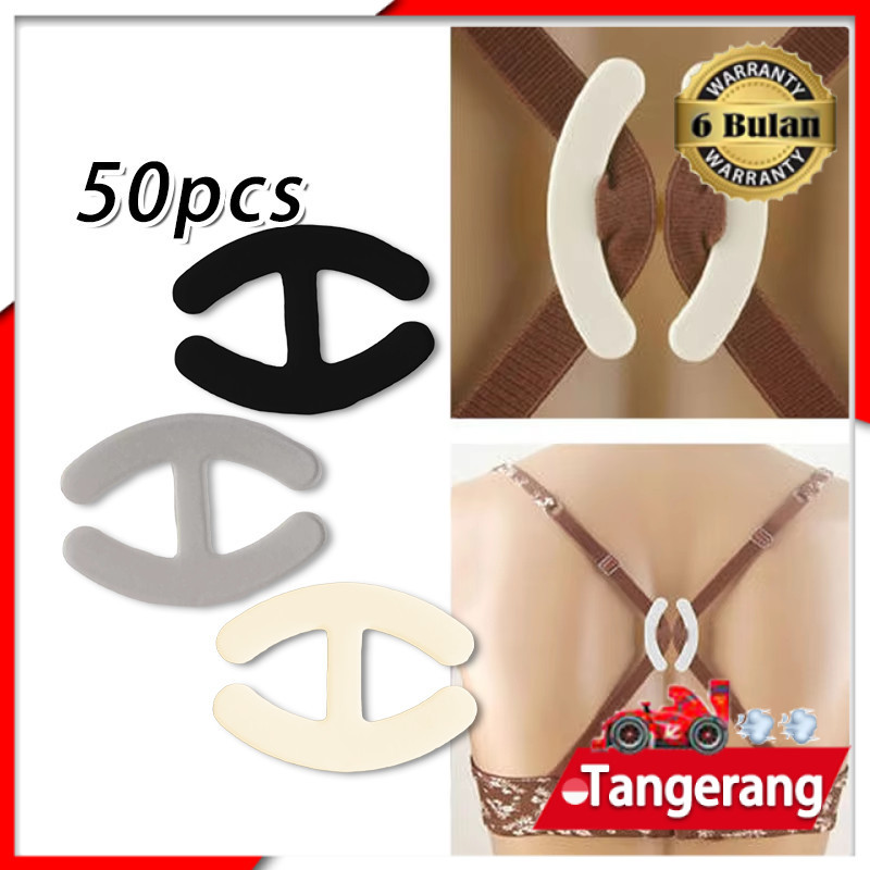 50pcs Pengait Tali Bra / Plastic Buckle Back Shaper BH / Kait Pengait Plastik