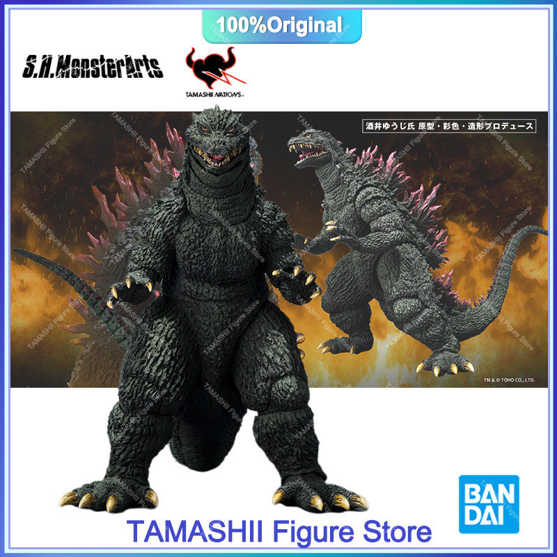 Original BANDAI Godzilla S.H.MonsterArts SHM Godzilla 2000 Action Movie Figure Model Collection Hobb