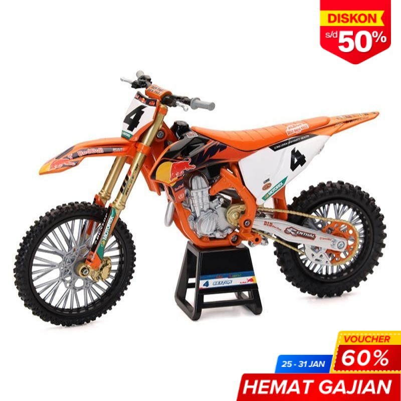 NewRay 58473 Red Bull KTM Motorcycle 450SX-F Chase Sexton #4 1/12 Scale