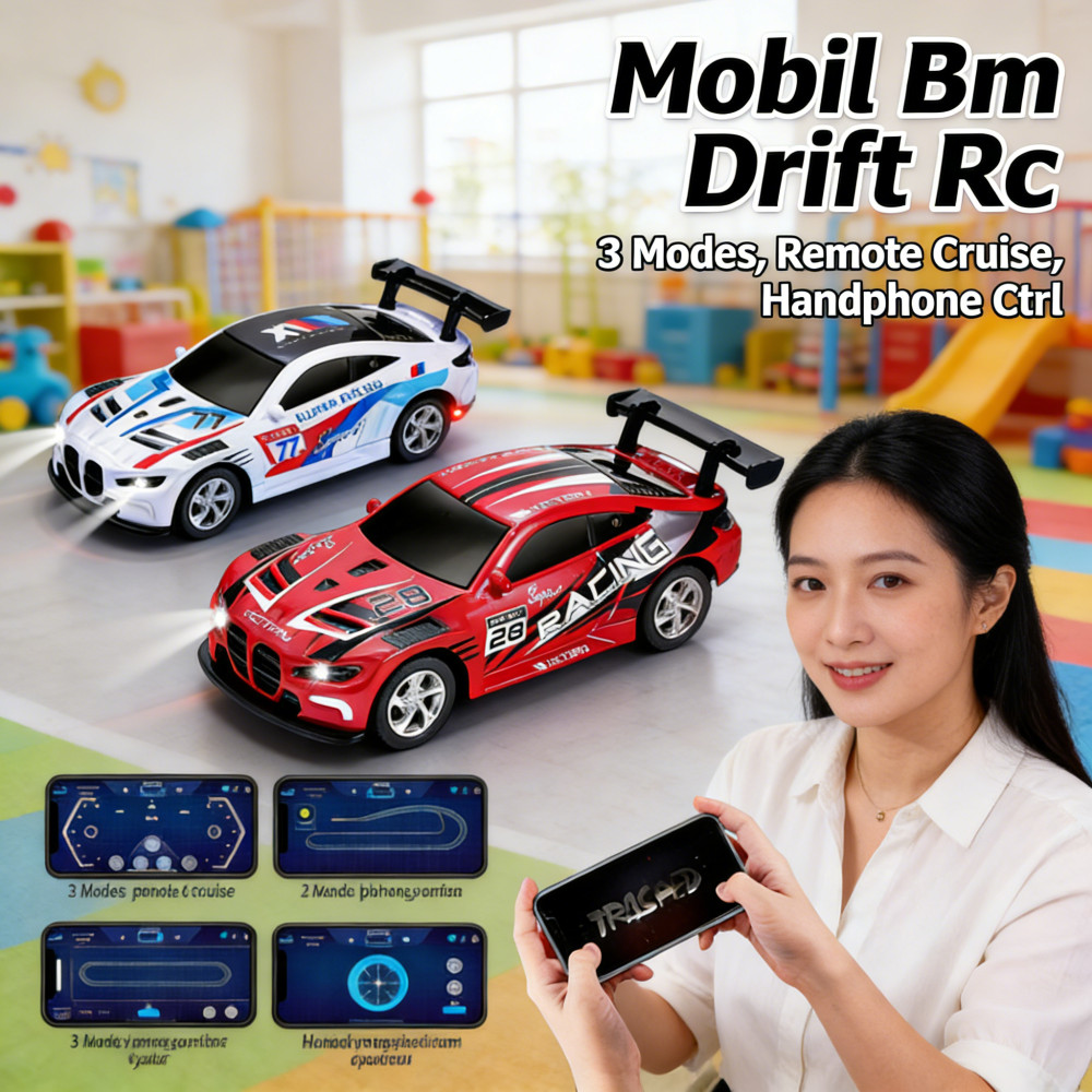 mobil drift 2.4G mini 1:64 control, handphone 3 gear cruise, ulang tahun hadiah anak mobil