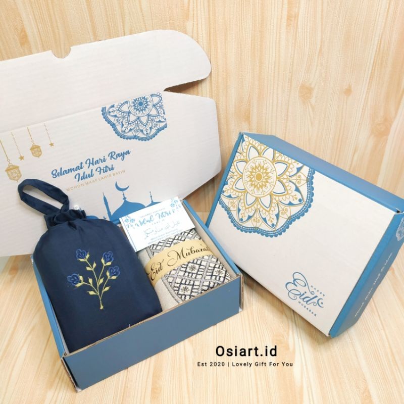 Hampers Hari Raya Idul Fitri Paket Mukena dan Sajadah Traveling Hempers Ramadhan Mukenah Bordir Dewa