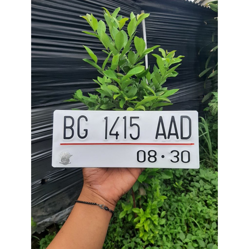 Plat Nomor Variasi Plat Putih Baut Tanam 1 Pasang