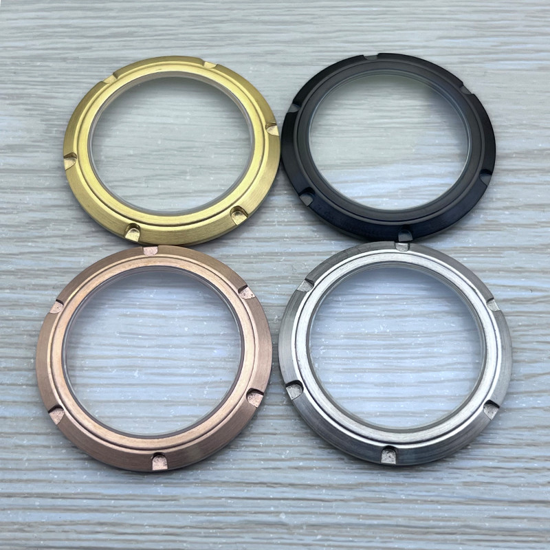 Mod Transparent Glass Watch Cases Back Cover Fit Seiko Turtle 6105 Tuna  SKX007 Samurai NH35 NH36 Mo