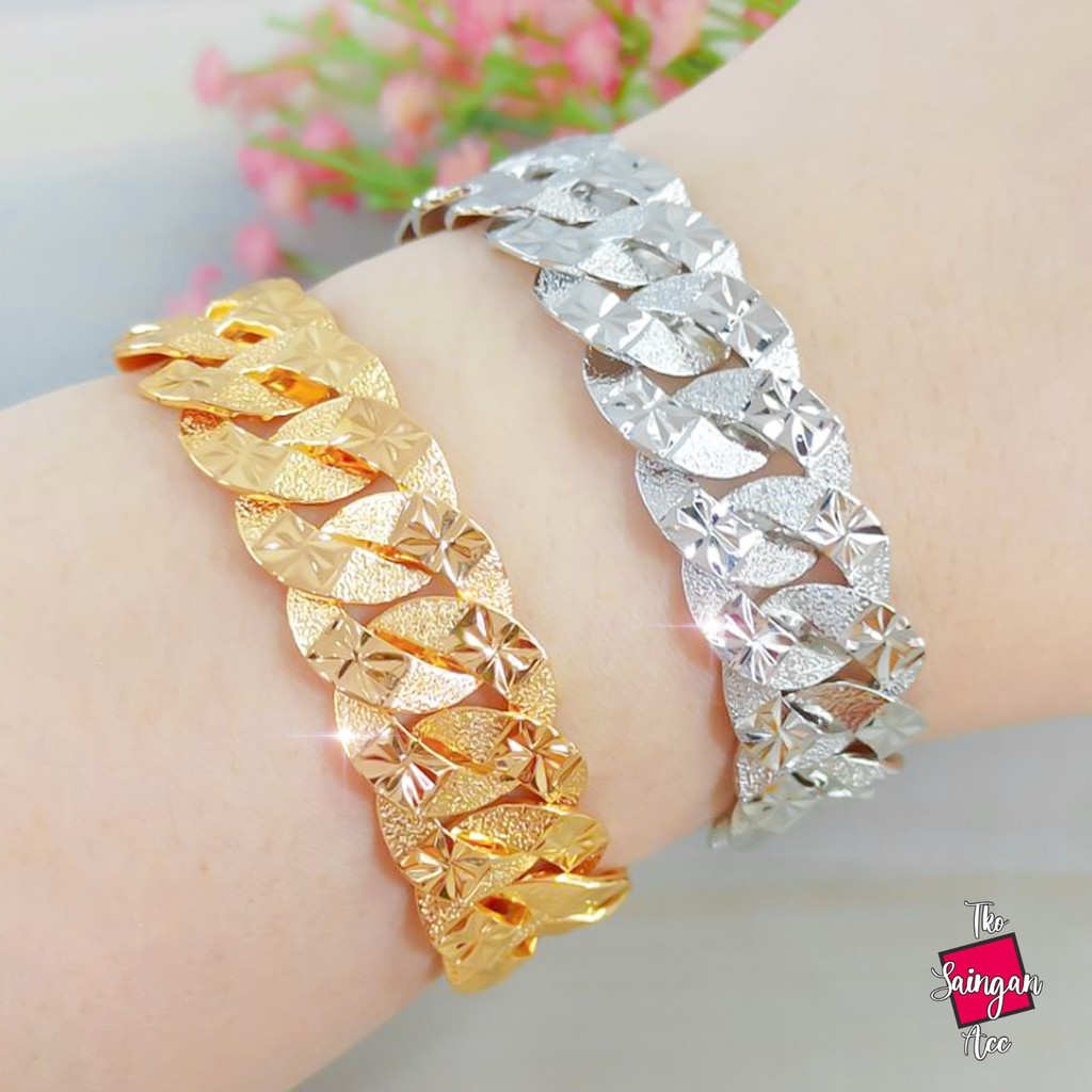 Gelang Rantai Sisik Naga Perak Pria Dan Wanita 18K Xuping