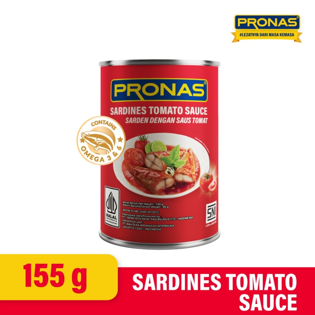 PRONAS Sarden Tomat 155 gr