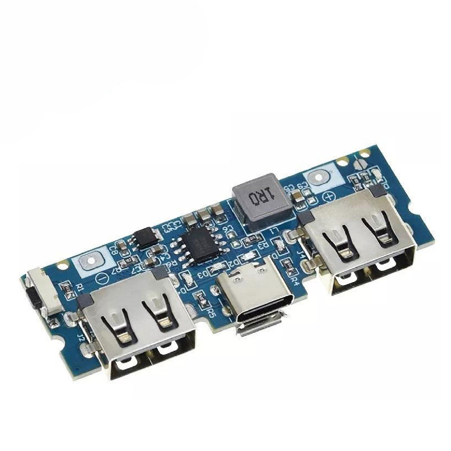 Module Powerbank Dual USB 5V 2.4A Input Type C + Micro usb Lithium Battery 18650 Charger Best Seller