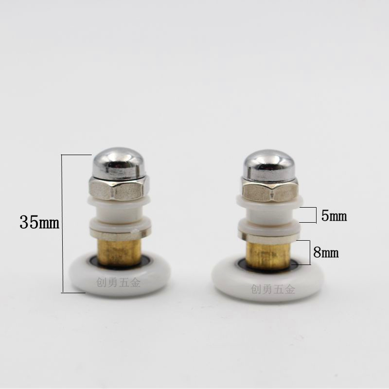 Roda Pintu Geser Kaca Kamar Mandi, Roda Nilon, Roda Tembaga, Roda Kamar Mandi