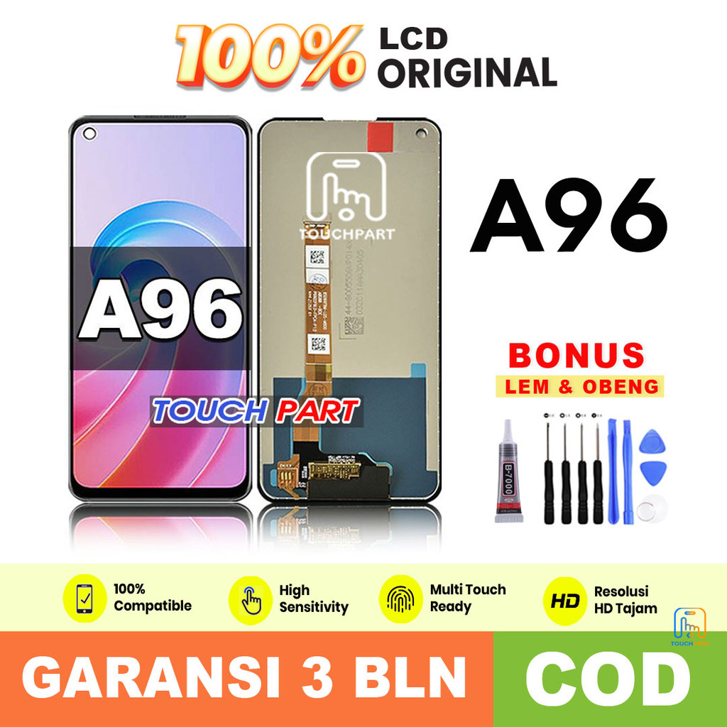 LCD FOR OPPO A96 Original Touchscreen Fullset ori asli COD