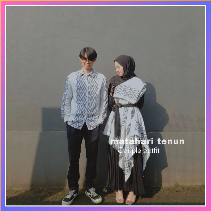 Baju tenun couple - couple tenun - set couple tenun - set couple etnik - set couple kondangan