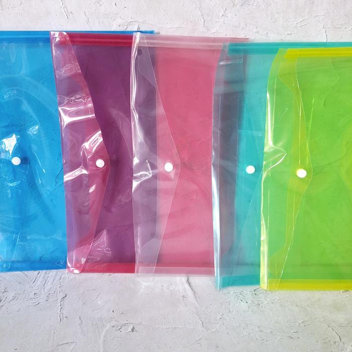 DESKLYFE map plastik kancing - bening