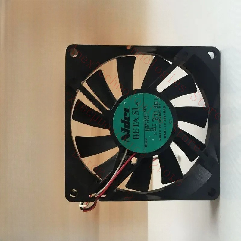 Y    Nidec D08R24TL 02B 24V 006A 80x80x15mm 3Wire Server Cooling Fan