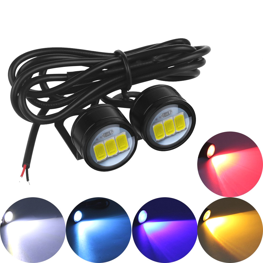 2 buah Lampu Strobo LED Motor 12v Lampu Kilat Mata Elang Motor Lampu Rem Peringatan Lampu Sorot Suku