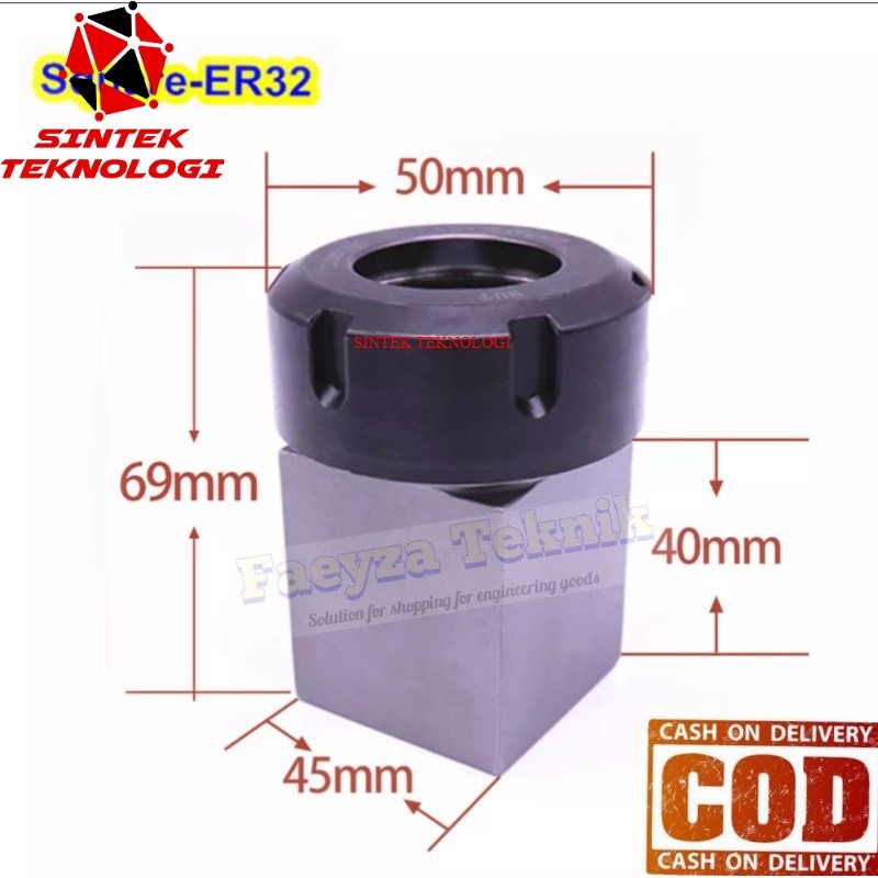 Arbor collet er32 persegi, kotak tidak bulat bukan MT2 MT3 MT4 R8 NT30 NT40 BT30 BT40