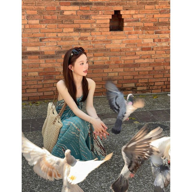 Gaun Liburan Musim Panas Bergaya Bohemian, Gaun Pantai Gaya Prancis Terbaru, Rok Panjang Yang Elegan