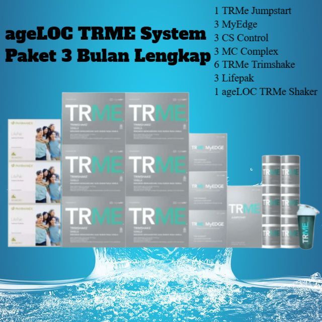 ageLOC® TRME System 3 Bulan Sistem Paket Diet 90 Hari Lengkap new pack TR90 TWS Pengelolaan Berat Ba
