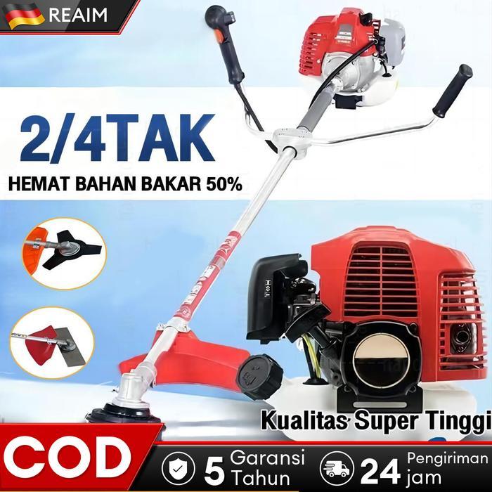 Fullset REAIM MESIN POTONG RUMPUT GENDONG 4 TAK 10000R/MIN 2 TAK BRUSH CUTTER 4 STROKE KUALITAS TERB