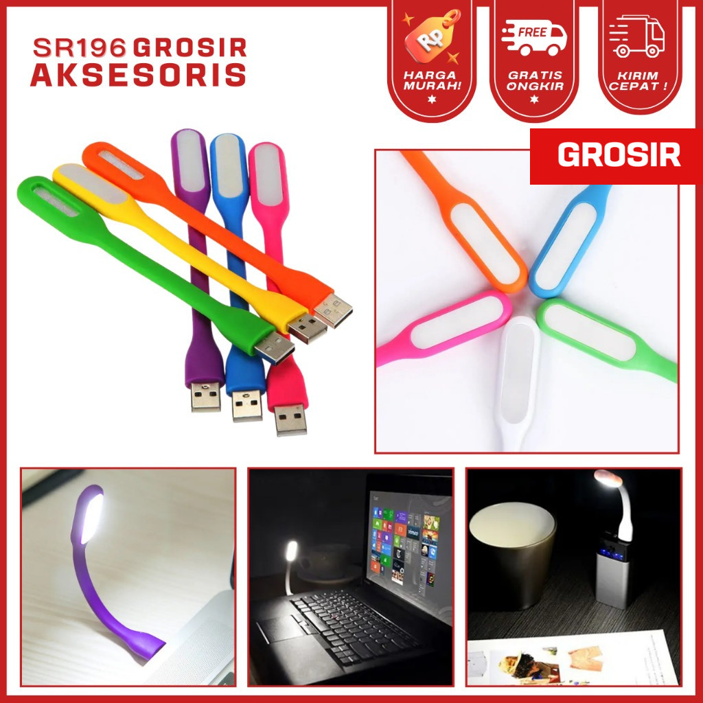 GROSIR - Lampu USB LED Portable Flexible Stik Lamp Stick Lampu Baca Sikat Gigi lampu usb Hp Tablet