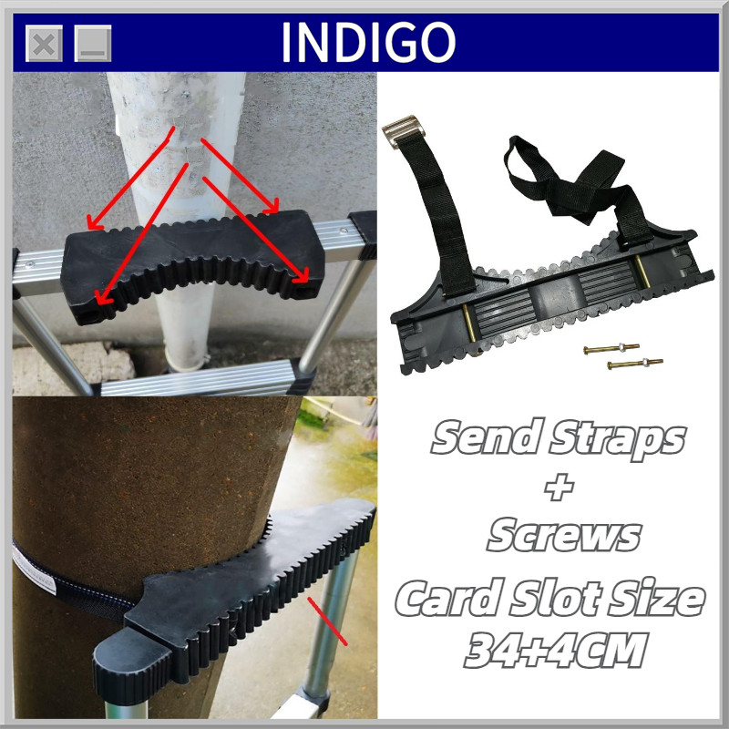 Karet Anti Slip Tangga Teleskopik 34cm Tangga Lipat Teleskopik Karet Tangga Teleskopik