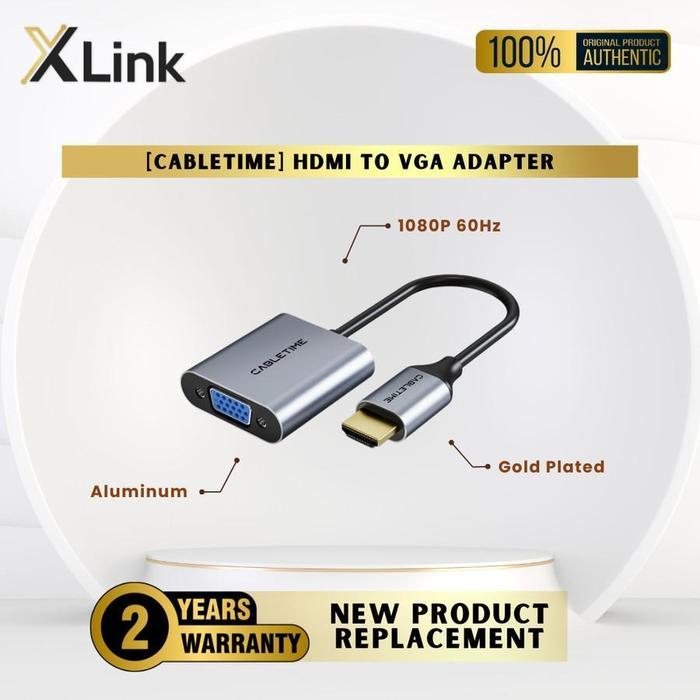 DESKLYFE HDMI to VGA CABLETIME HD Video Converter