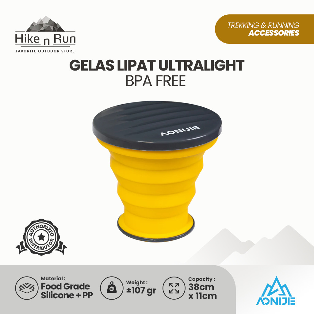 AONIJIE SD74 Gelas Lipat  Lari Hiking Camping Travel Silikon 300ml - Collapsible Silicone Cup Ultral
