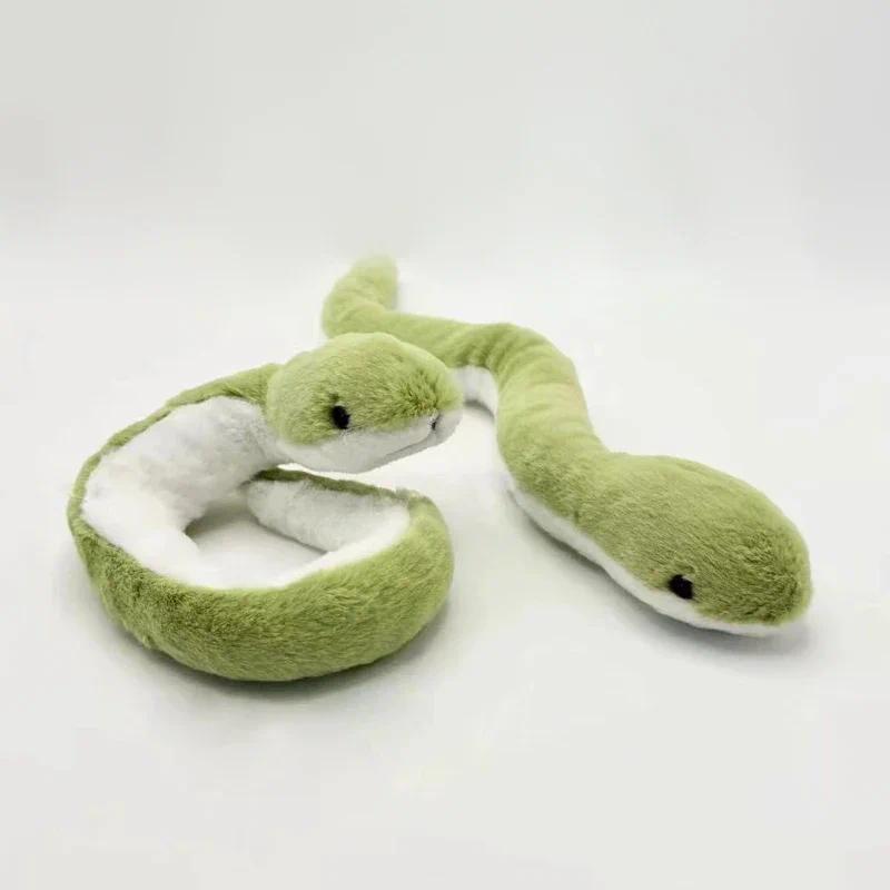1/2PCS Plush Year of The Snake Plush Toy Little Snake Soft Snake Stuffed Plush Doll Cartoon Cute Gre