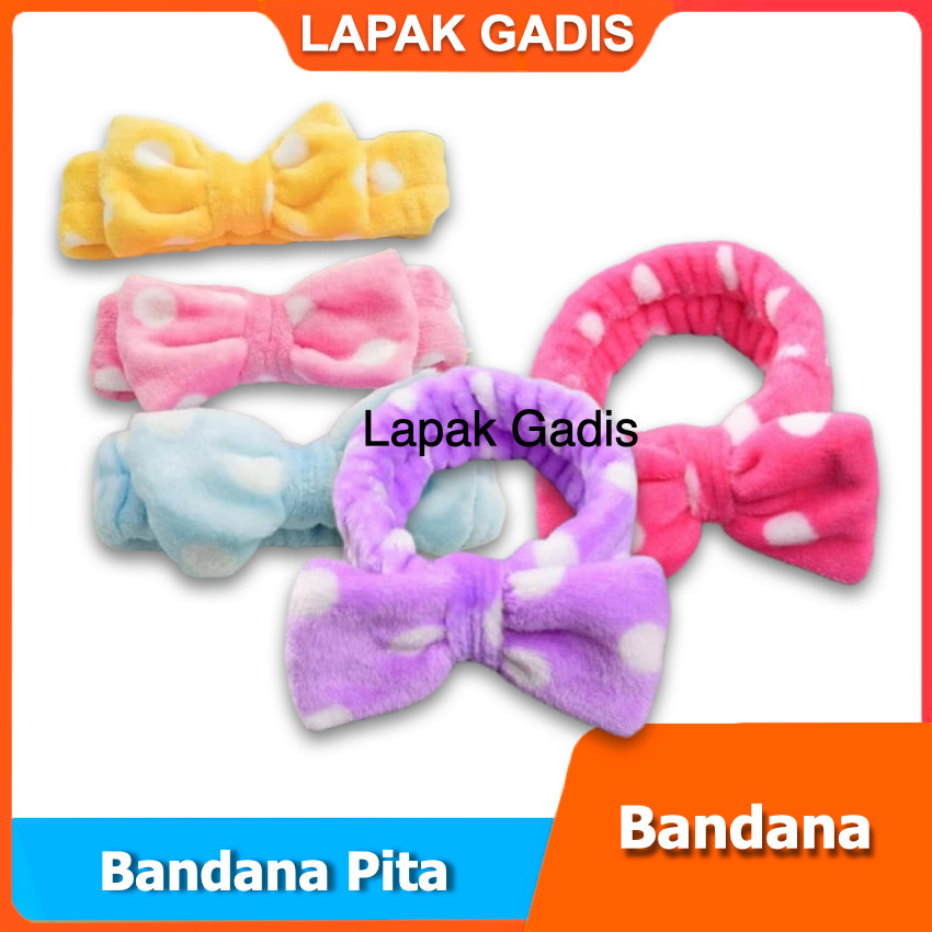 LAPAKGADISKU BANDANA PITA BESAR / BANDO PITA / HEADBAND BANDANA BANDO MANDI FACIAL MASKER