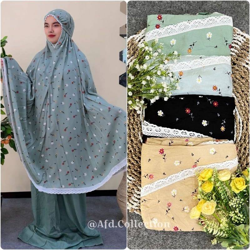 Mukena Motif Motif Bunga Katun Premium Mukena Motif Dewasa