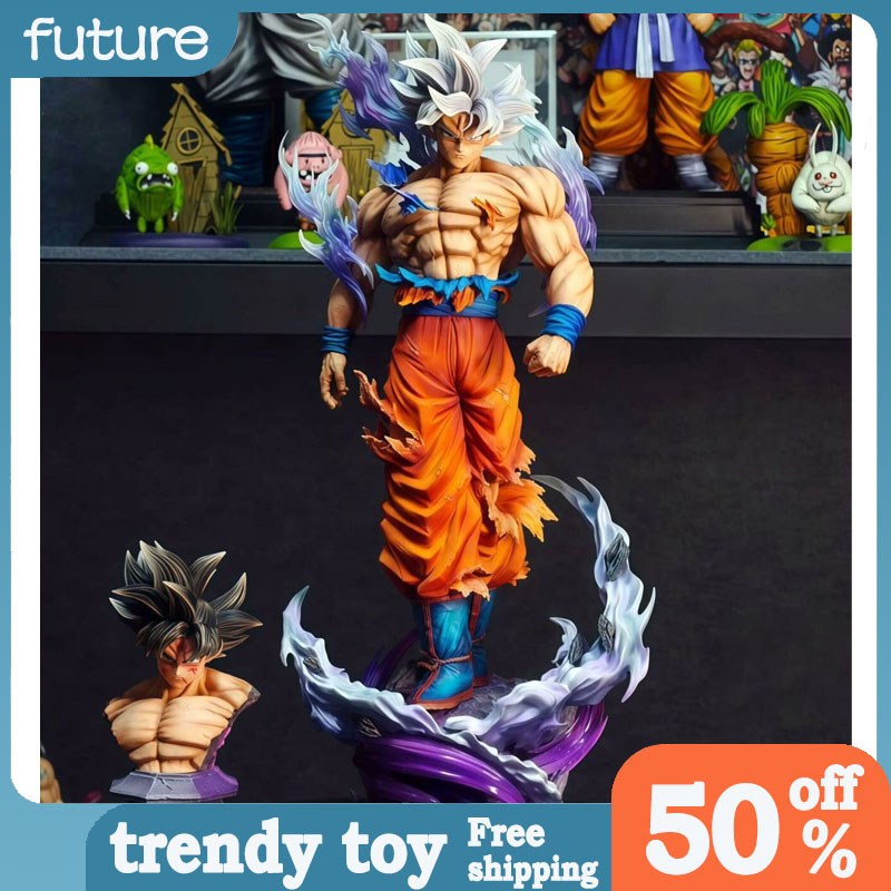 42cm Dragon Ball Figure Son Goku Double Bust Comfortable Anime Collectible Model Desktop Decorations