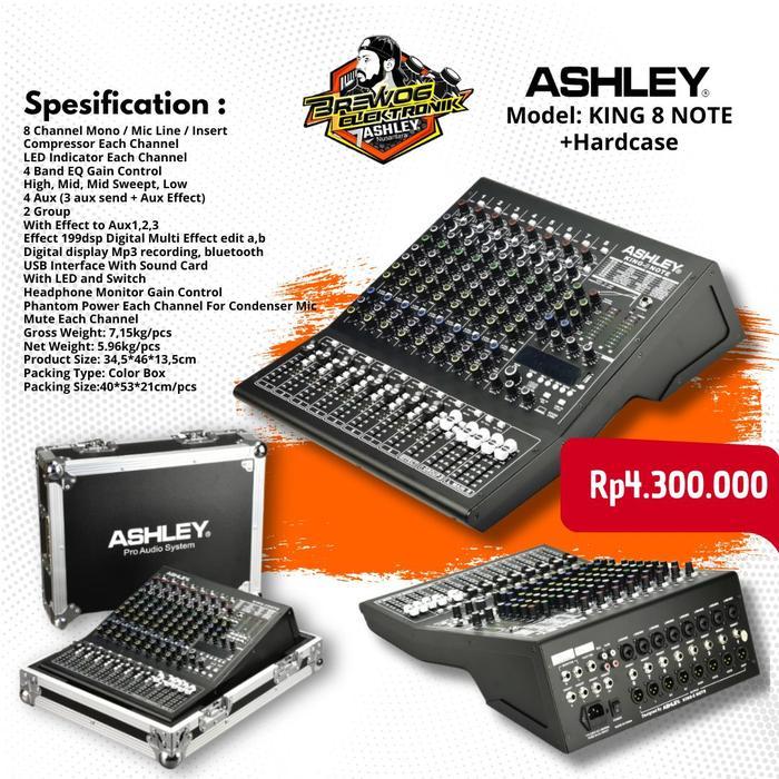AUDIO MIXER KING 8 NOTE + HARDCASE ASHLEY