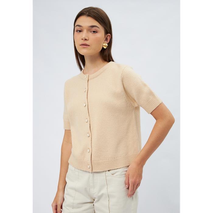 Et Cetera Round Neck Short Sleeve Top ECRU - ECRU, 8