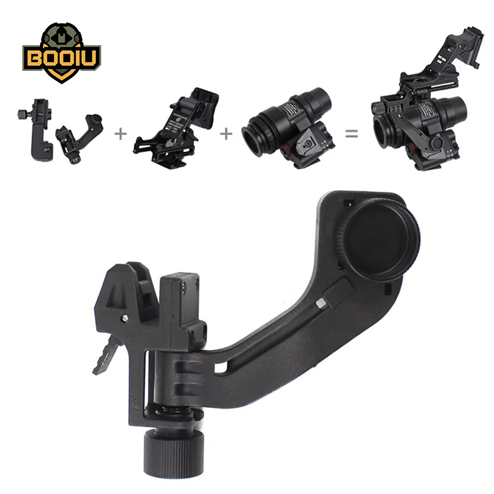 BOOIU J Arm Quick Night Vision Stand Helmet Stand Adapter J Arm GpNVG18 PVS14 Night Vision Mount Ada