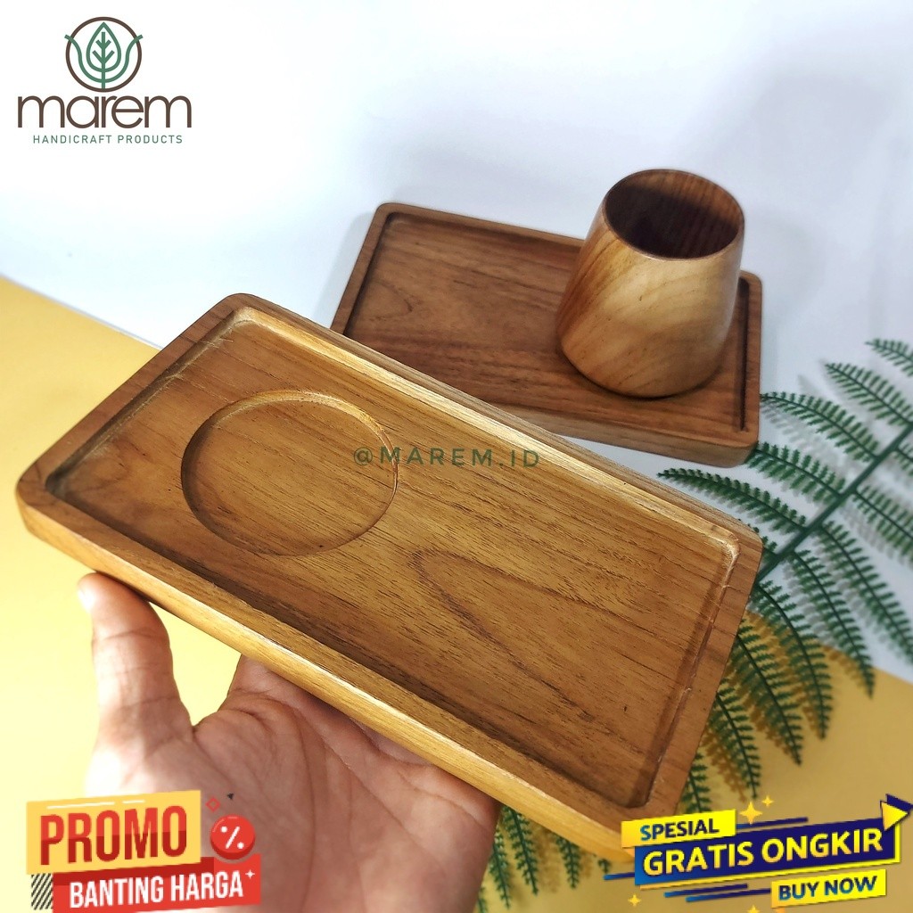 [RO] COASTER KAYU JATI | TATAKAN CANGKIR KOPI | TRAY KOPI CAFE | LEPEK SNACK F02B TERBARU 2026 COD T