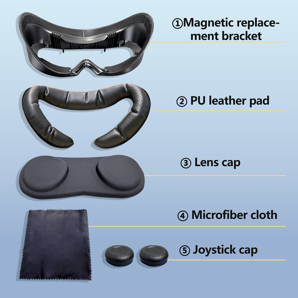 Face Cover for pico 4/pico 4 pro/pico4 ultra VR Accessories Air Circulation Anti-Scrat Protective Co