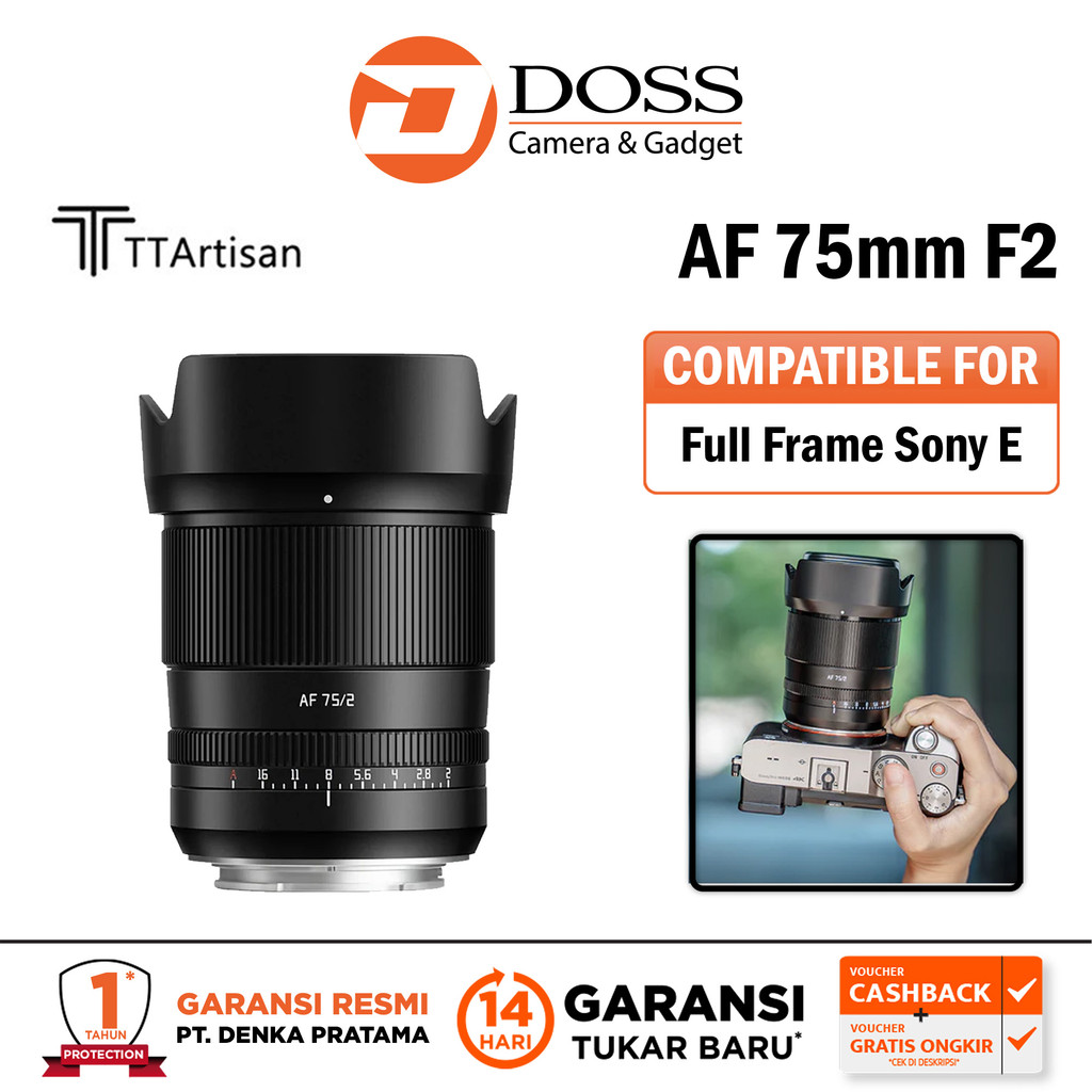 DOSS Makassar-TTArtisan AF 75mm f2 For Sony E Fullframe TTArtisans 75 mm f/2-DOSS