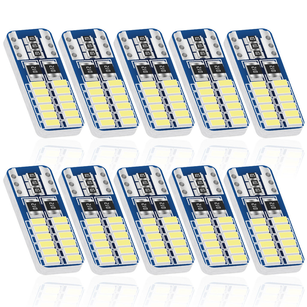2/6/10/20PCS T10 W5W LED Car Interior Light T10 24 SMD 3014 ip Warm White Ice Blue Clearance Lamp Au