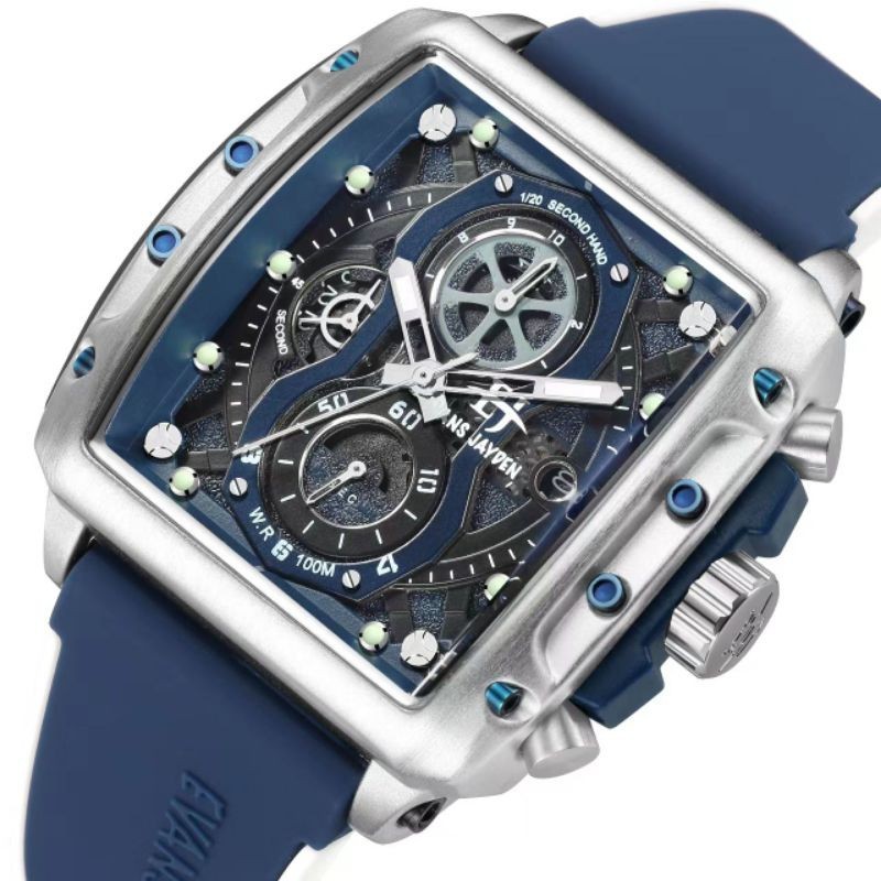 BUY 1 GET 1Jam tangan pria EVANS JAYDEN ORIGINAL CHRONO AKTIF SEMUA 9550