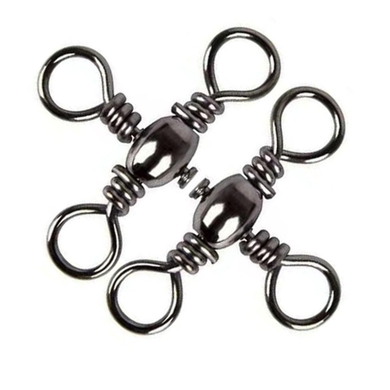 Swivel Tiga Cabang Barrel Desain Kokoh Untuk Rangkaian Pancing Tahan Lama Dan Ikan Besar