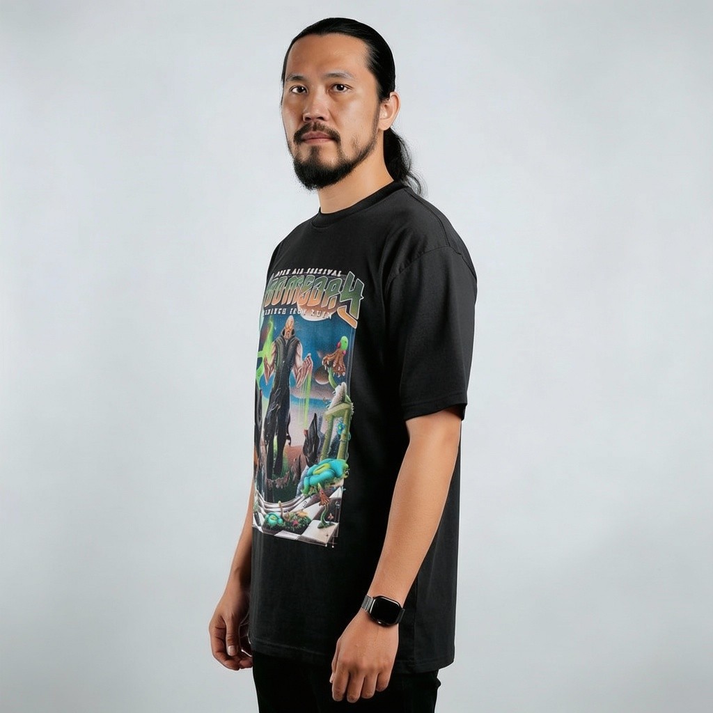 Original T Shirt Doomsday Open Air 2025 Katun 100% Kaos Pria