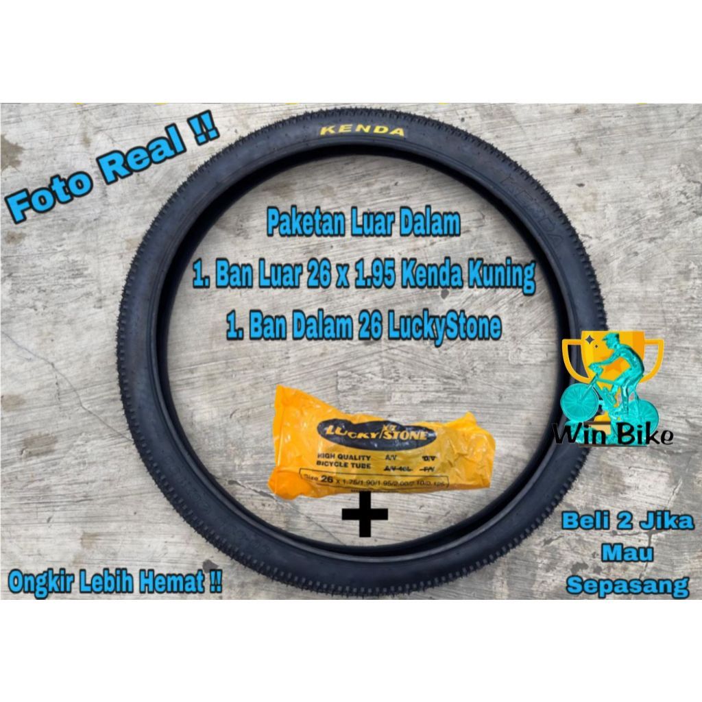 Ban Luar dan Ban Dalam Paket Ban Luar dan Ban Dalam Sepeda MTB Gunung Mini 26 x 2.10 , 26 x 1.95 , 2