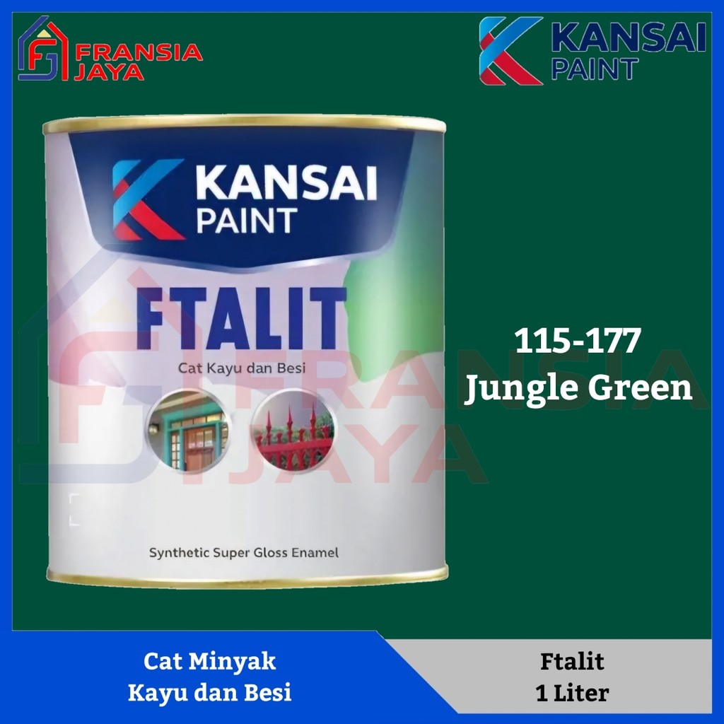 Kansai Ftalit 1 Kg KF 177 Jungle Green Cat Minyak Besi dan Kayu Paint