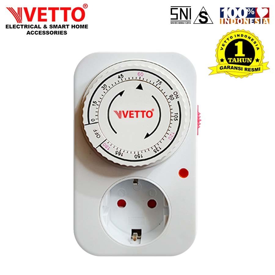 Stop Kontak Timer Analog - 3 Jam VETTO