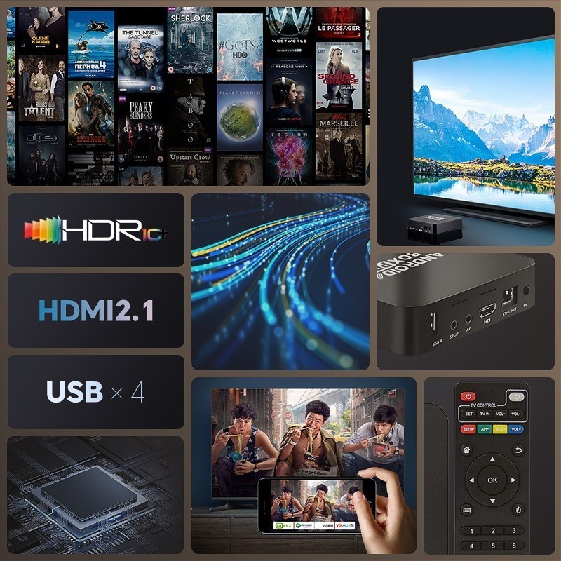 Terbaru Android Tv Box 2.4G Wifi 8Gb Ram 128Gb Rom Stb 4K Smart Tv Box Unlock Tv Box Netflix Global
