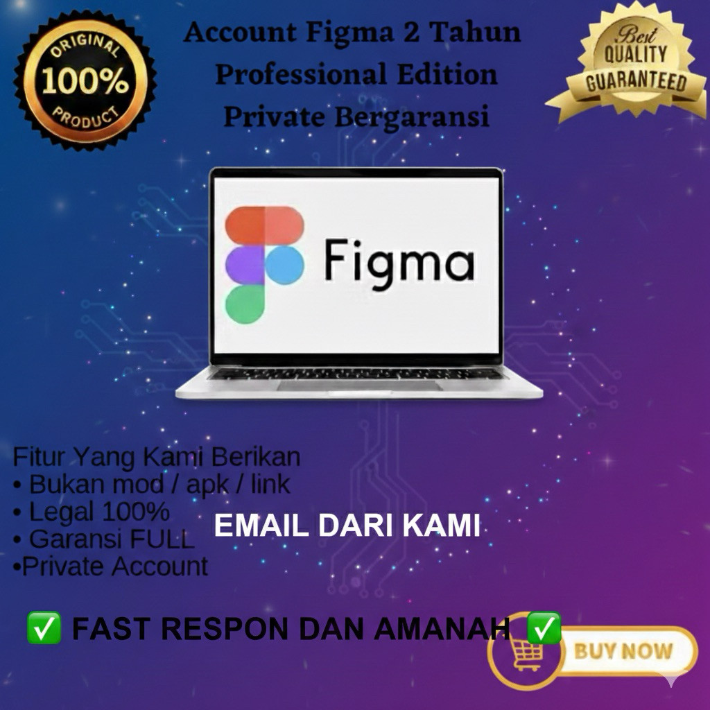 Akun Figma Pro Edu 1 Tahun Full Design UI/UX | Figma AI Code | Full Garansi 100%