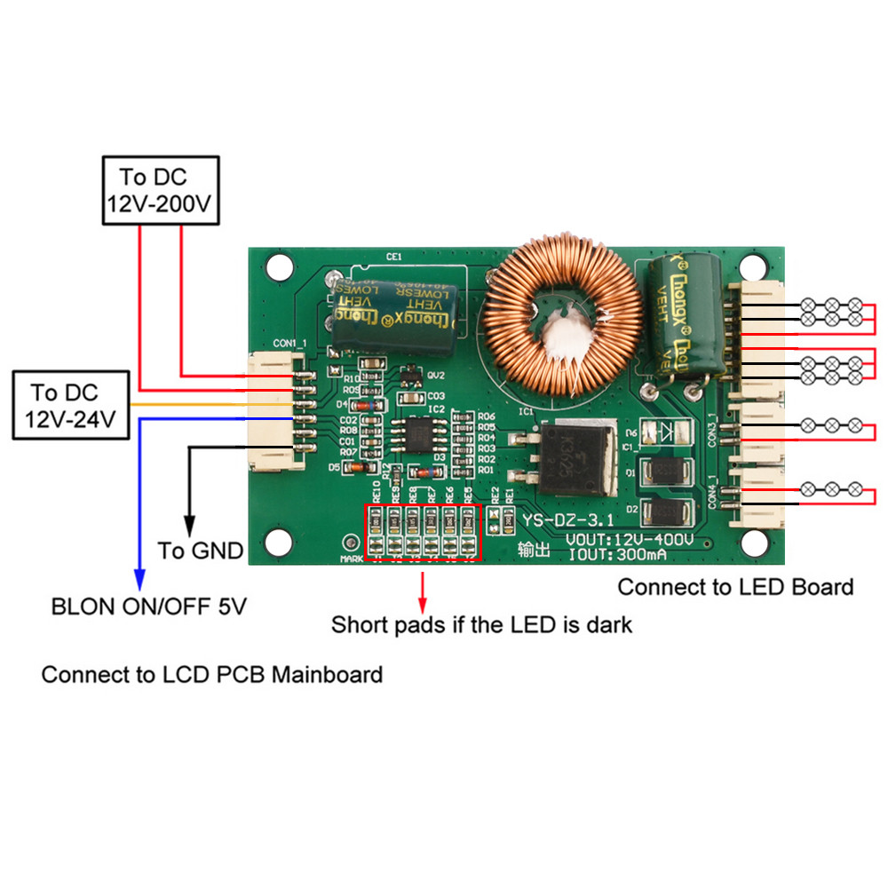 LCD Driver Board Universal 10-65 in LED LCD TV Backlight Constant Current Driver Board Boost Adapter