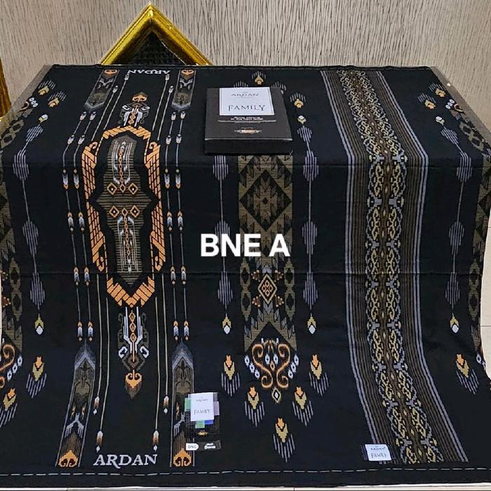 sarung ardan family terbaru rayon print bukan songket warna & husus hitam keren - BNE A