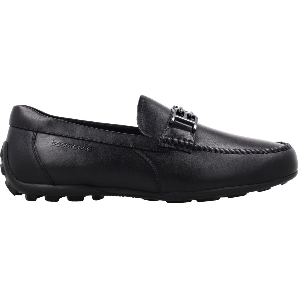 Bocorocco U. Falco Cal 20 Nero - Sepatu Loafers Pria Bahan Kulit Asli