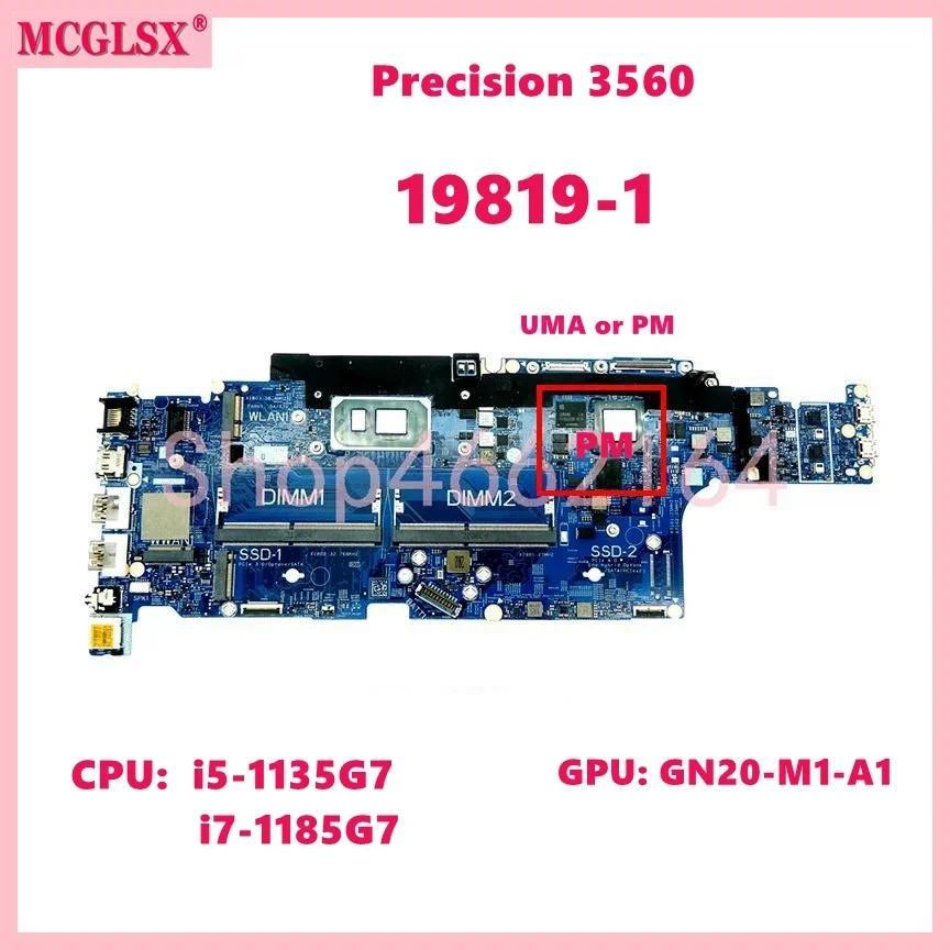 19819-1 With i5 i7-11th Gen CPU UMA / T500 GPU Notebook Mainboard For Dell Latitude 5520 Precision 3